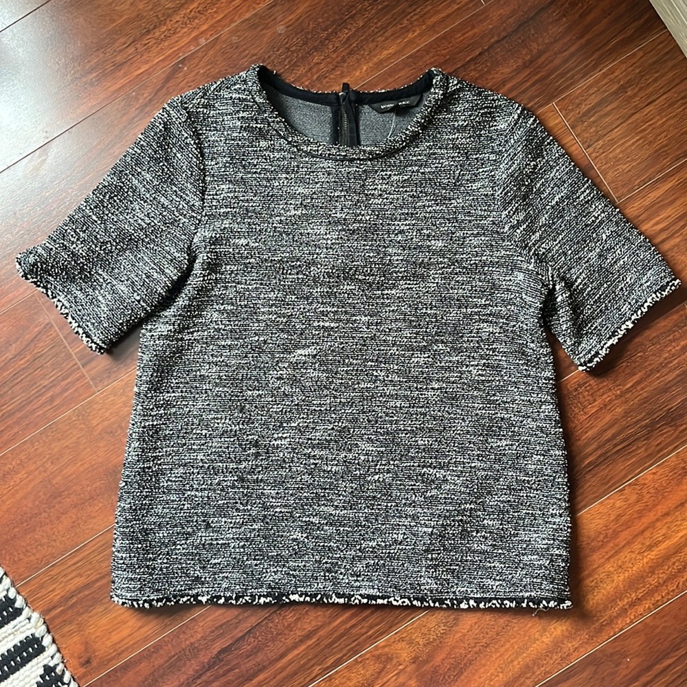 Banana Republic Textured Zip Back Top